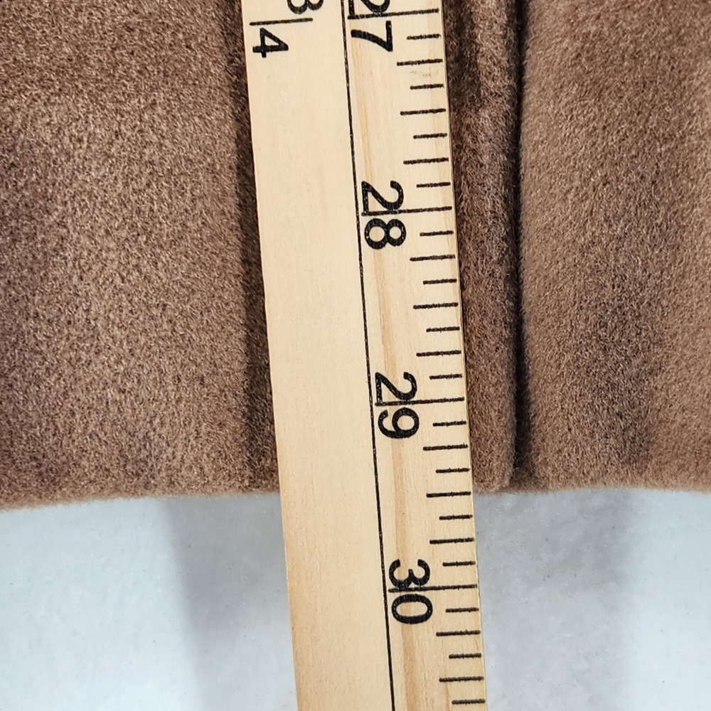 Juli de Roma Vintage Brown Kajmir Car Coat Faux Cashmere Mid-Length Jacket Women - Picture 5 of 7